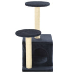 Albero per Gatti con Pali Tiragraffi in Sisal 60 cm Blu Scuro