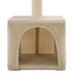 Albero per Gatti con Tiragraffi in Sisal 55 cm Beige