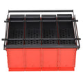 Compattatore di Carta in Acciaio 38x31x18 cm Nero e Rosso