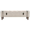 Cassapanca in Legno Massello e Acciaio 111x34x37 cm