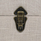 Cassapanca in Legno Massello e Acciaio 111x34x37 cm