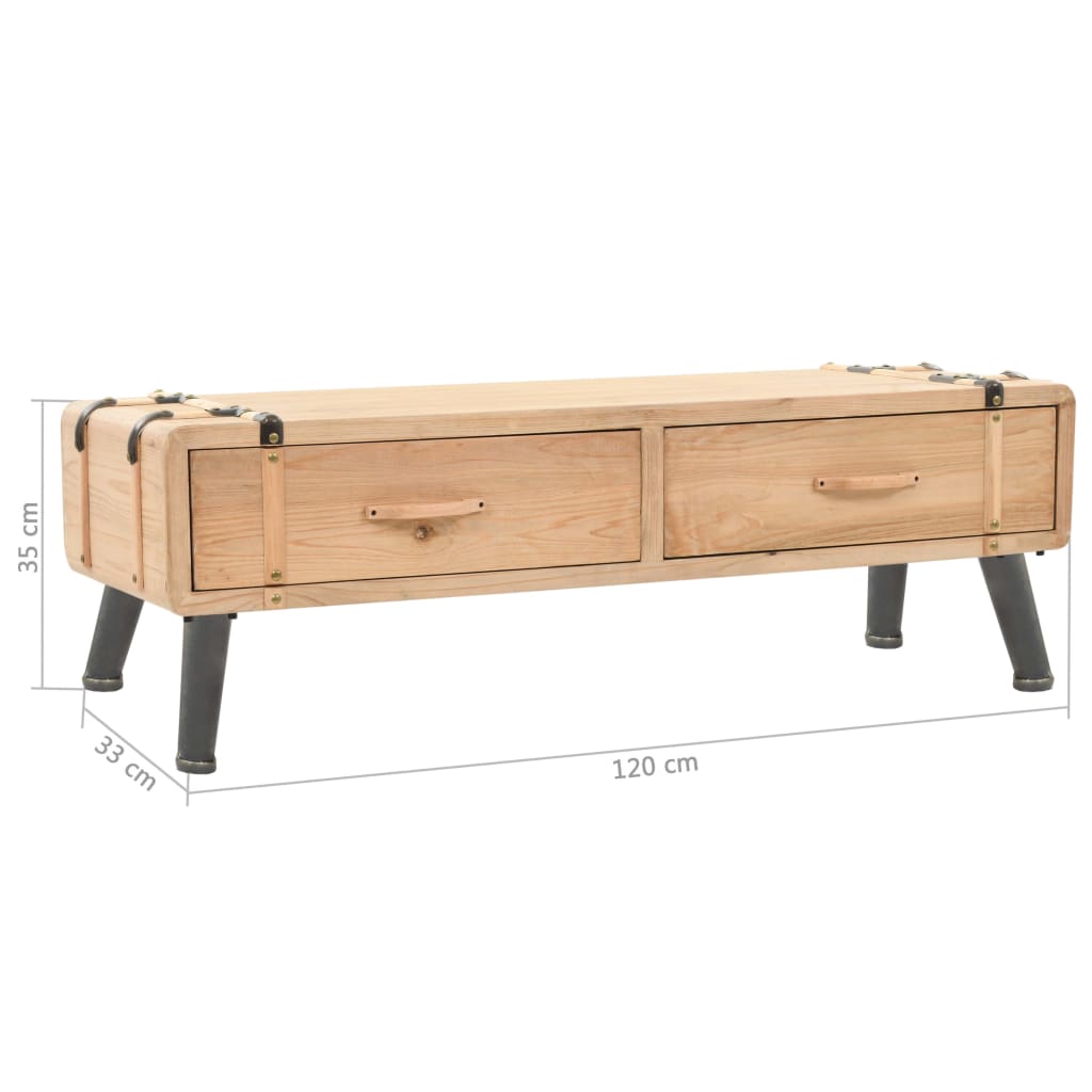 Mobile TV in Legno Massello di Abete 120x33x35 cm