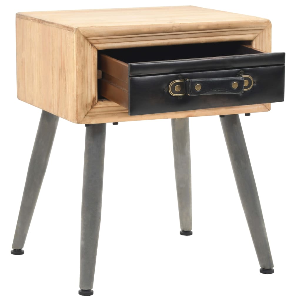 Comodino in Legno Massello di Abete 43x38x50 cm