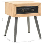 Comodino in Legno Massello di Abete 43x38x50 cm