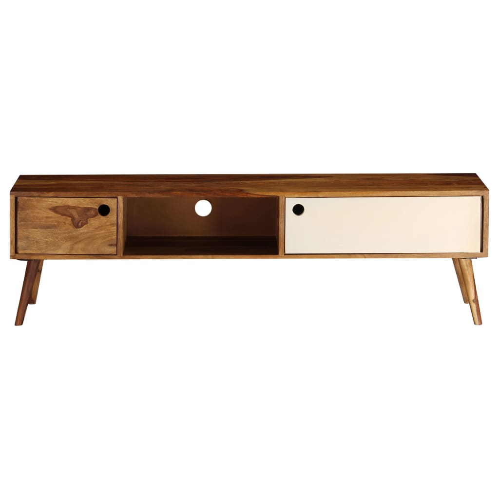 Mobile Porta TV 140x30x40cm in Legno Massello di Acacia