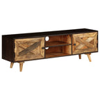 Mobile Porta TV in Legno Massello di Mango 140x30x45 cm