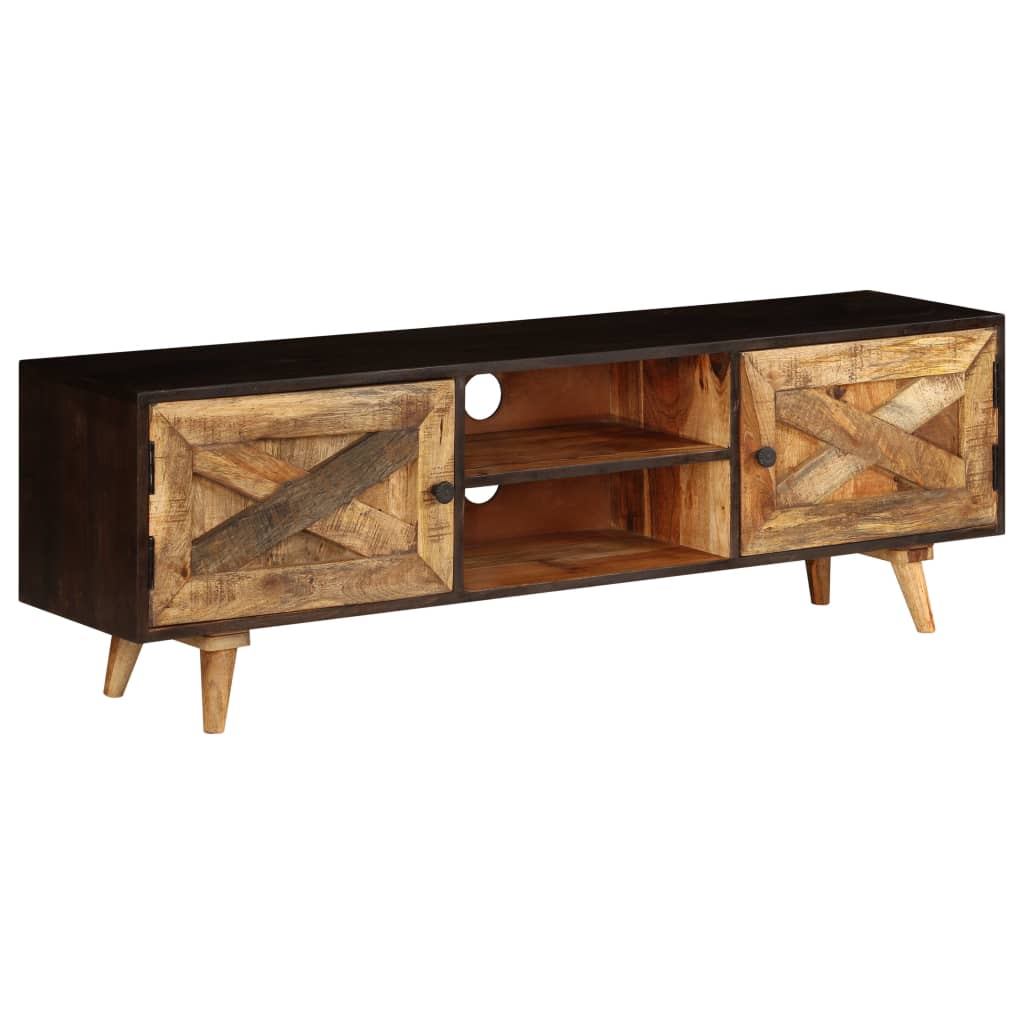 Mobile Porta TV in Legno Massello di Mango 140x30x45 cm