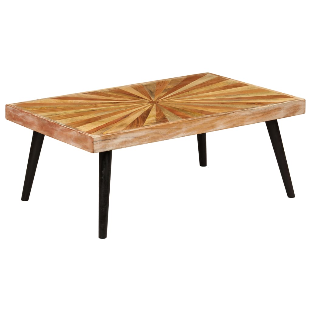 Tavolino da Salotto in Legno Massello di Mango 90x55x36 cm