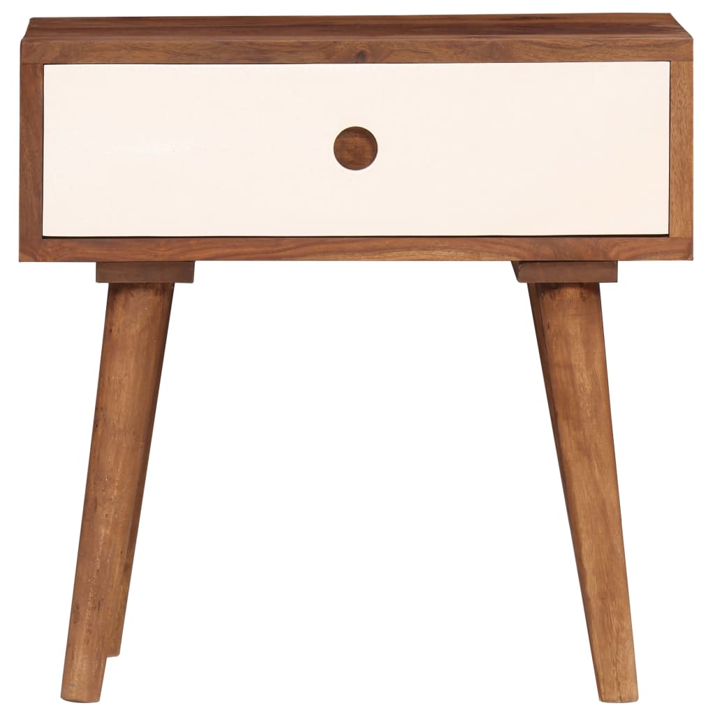 Comodino in Legno Massello di Acacia 45x30x45 cm