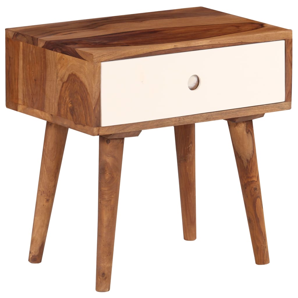 Comodino in Legno Massello di Acacia 45x30x45 cm