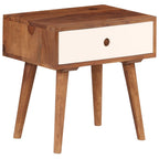 Comodino in Legno Massello di Acacia 45x30x45 cm