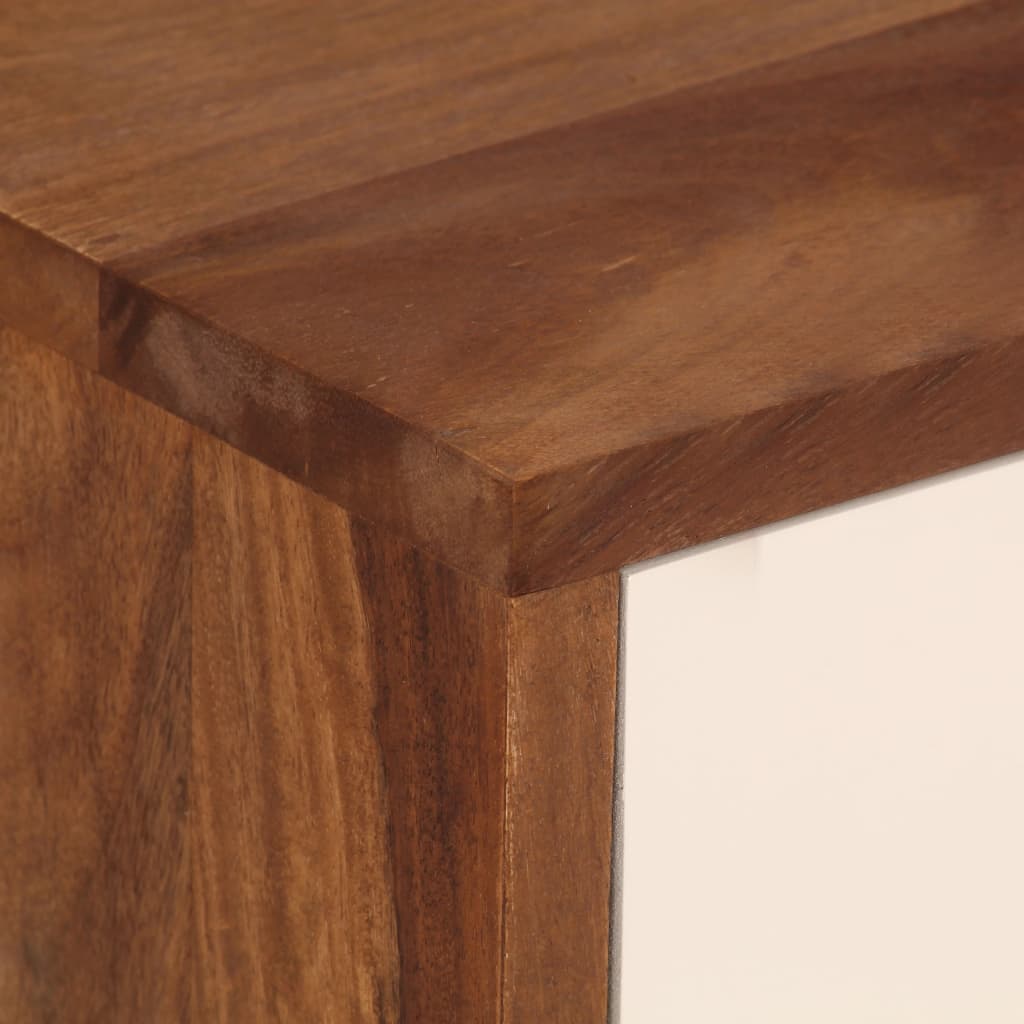 Comodino in Legno Massello di Acacia 45x30x45 cm