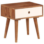 Comodino in Legno Massello di Acacia 45x30x45 cm
