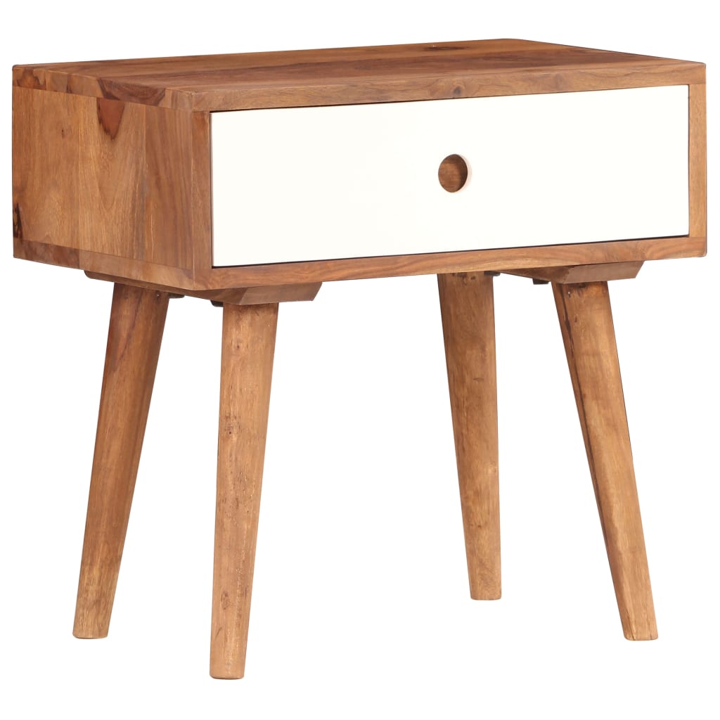 Comodino in Legno Massello di Acacia 45x30x45 cm