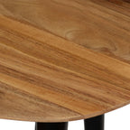 Set Tavolini da Salotto 3 pz in Legno Massello d'Acacia