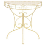 Tavolino Vintage in Metallo Semicircolare 72x36x74 cm Oro