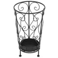 Portaombrelli Stile Vintage Metallo 26x46 cm Nero
