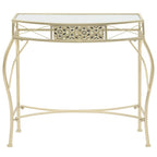 Tavolino Laterale in Stile Francese in Metallo 82x39x76 cm Oro