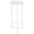 Set Piedistalli per Piante 3 pz Vintage Effetto Bianco Anticato