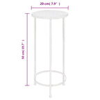Set Piedistalli per Piante 3 pz Vintage Effetto Bianco Anticato