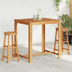 Sgabelli da Bar 2 pz in Legno Massello di Acacia