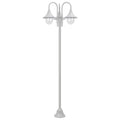 Lampione da Giardino E27 220 cm in Alluminio 3 Lampade Bianco