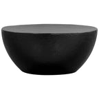 Tavolino da Salotto in Alluminio Martellato 70x30 cm Nero