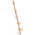 Scala Portaoggetti a Parete in Legno di Cedro 41,5x30x176 cm