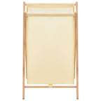 Portabiancheria in Legno di Cedro e Tessuto Beige 42x41x64 cm
