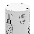 Porta Ombrelli con Disegni di Ragazze in Acciaio Bianco
