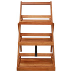 Piedistallo per Piante a 3 Livelli 50x63x80cm Massello d'Acacia