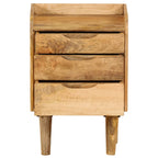 Comodino in Legno Massello di Mango 40x30x59,5 cm