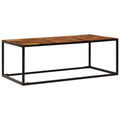 Tavolino 110x60x40 cm in Legno Massello di Acacia e Acciaio