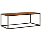 Tavolino 110x60x40 cm in Legno Massello di Acacia e Acciaio