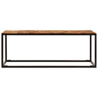 Tavolino 110x60x40 cm in Legno Massello di Acacia e Acciaio