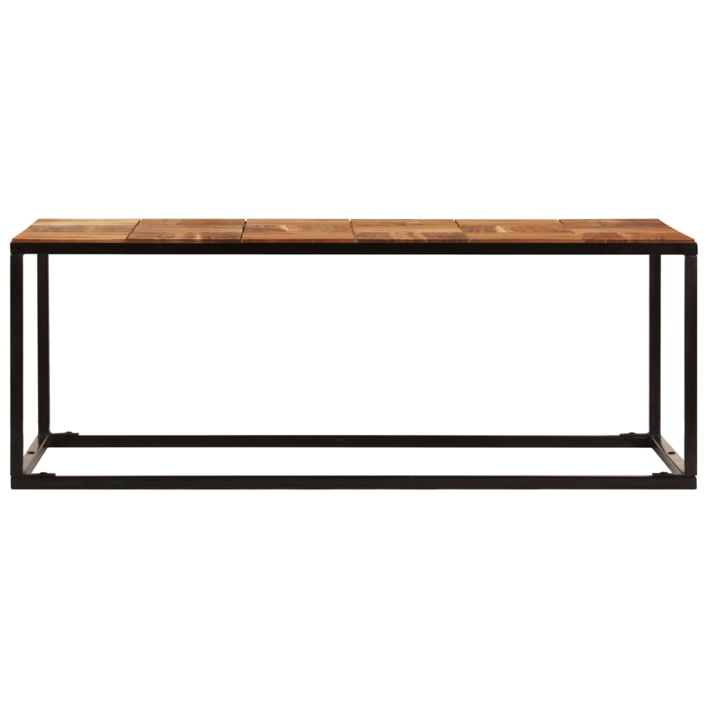 Tavolino 110x60x40 cm in Legno Massello di Acacia e Acciaio
