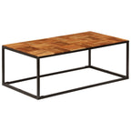 Tavolino 110x60x40 cm in Legno Massello di Acacia e Acciaio