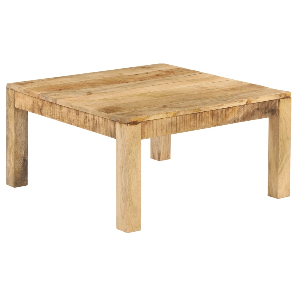 Tavolino da Salotto in Legno Massello di Mango 80x80x40cm