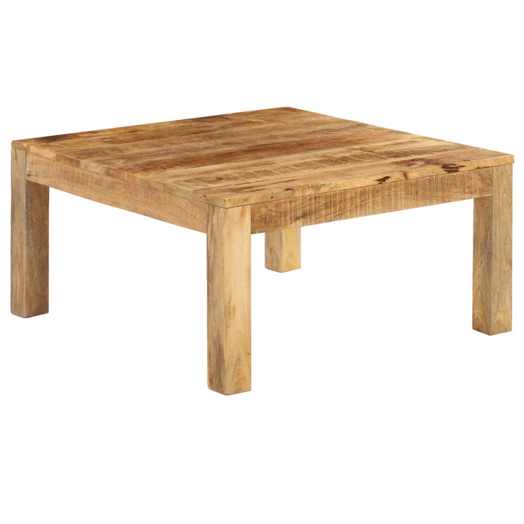 Tavolino da Salotto in Legno Massello di Mango 80x80x40cm