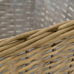 Letti Rialzati da Giardino 3 pz in Vimini e Rivestimento in PE