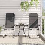 Sedie da Campeggio 2 pz in Alluminio Grigio 58x69x111 cm