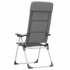 Sedie da Campeggio 2 pz in Alluminio Grigio 58x69x111 cm