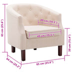 Poltrona Beige in Tessuto