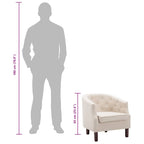Poltrona Beige in Tessuto