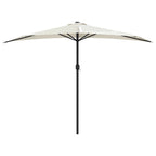 Ombrellone da Balcone Palo in Alluminio Sabbia 300x155cm a Metà