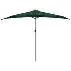 Ombrellone da Balcone Palo in Alluminio Verde 300x155 cm a Metà