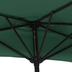 Ombrellone da Balcone Palo in Alluminio Verde 300x155 cm a Metà