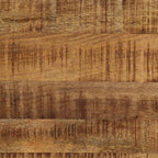 Tavolino da Salotto in Legno Massello di Mango e Acciaio 110 cm