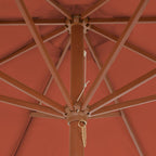Ombrellone da Esterni con Palo in Legno 300 cm Terracotta