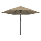 Ombrellone da Esterni con Palo in Metallo 300 cm Grigio Talpa